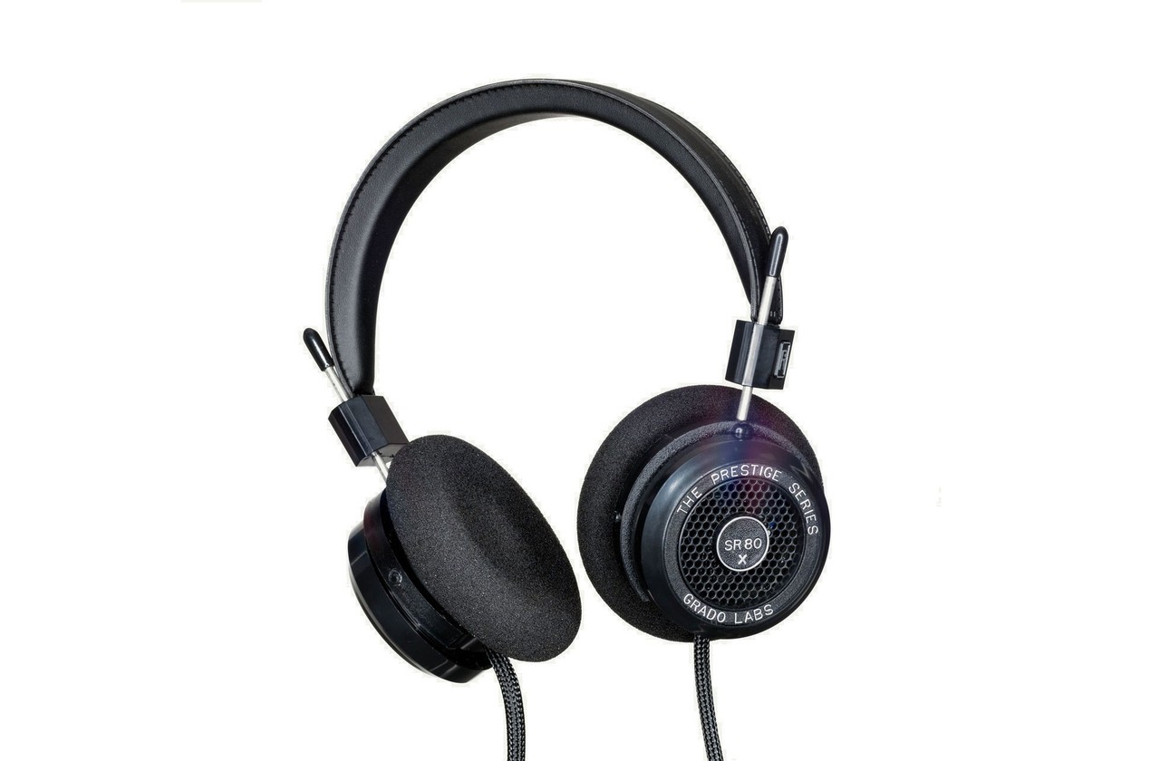 Grado On Ear Headphones SR80x Black Open Back Comfortable Design
