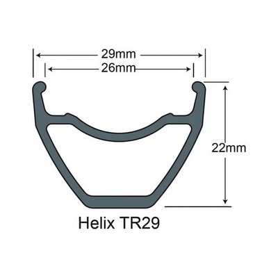 SUNringle Felge Helix TR29 27,5'' 28 Loch Schwarz - leichte XC & Trail Perform...