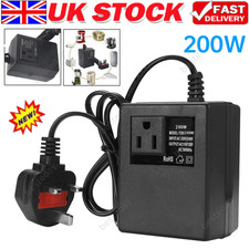 200W Power Voltage Converter Transformer Step-Down 220V/240V to 110V/120V UKplug