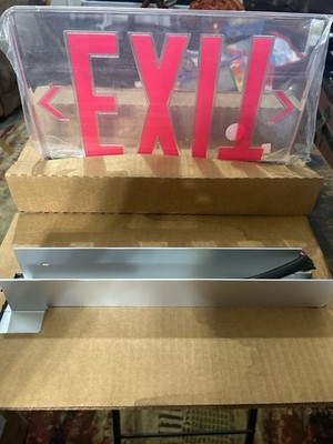 Lithonia LED Edge-Lit Emergency Exit Red On Clear LRP 1 RC 120/277 EL N PNL 