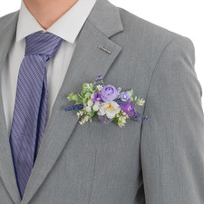 Luxury Groom Boutonniere for Wedding, 1 PCS Pocket Boutonniere for Men, Artifici