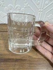Antique Embossed A&W Restaurant Heavy Glass 8...