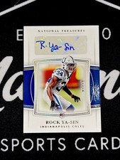 2019 National Treasures Rock Ya-Sin RC Holo Gold Rookie Auto /10 Detroit Lions