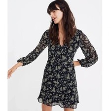 Madewell Marguerite Dress Floral Long Sleeve Size 2