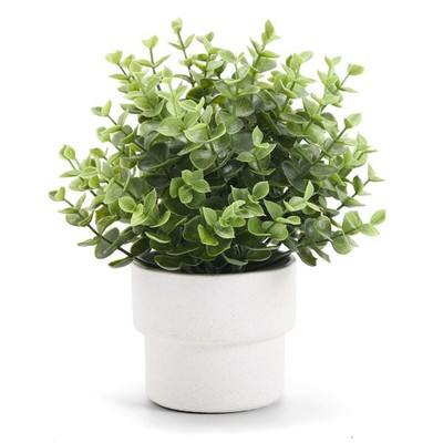 Small Fake Plants 7.45  Eucalyptus Potted Artificial Eucalyptus Plant for Bed...