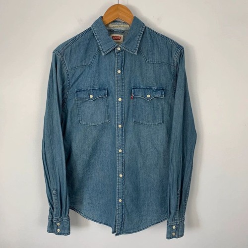 Levi’s Jeanshemd Herren Medium Modern Fit Langarm Western Druckknopfverschluss
