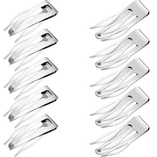 24 Pcs Double Grip Hair Clips Metal Snap Hair Barrettes 3 Prong for Women Girls