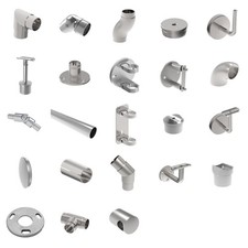 Geländerzubehör Tubes Ronds Bride Raccord de Tuyau Support de Main Embouts V2A