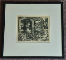 Robert James Enraght Moony Pencil Signed Etching "A Fairy Tale" Framed