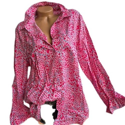 Aniston Damen Bluse Tunika  Langarm Rosa Herzchen Gr. 36-48 NEU (9635)