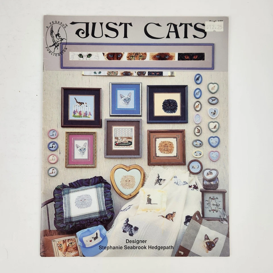 Just Cats Hedgepath Cross Stitch Patterns Pegasus Vintage 1985 Booklet Leaflet - Image 2 of 4
