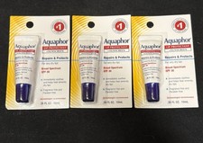 3 New Sealed Aquaphor Lip Protectant Sunscreen SPF 30 .35 Fl oz Repairs