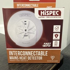 Hispec Mains Interconnectable Heat Detector - White HSSA/HE/FF10