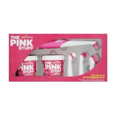 The Pink Stuff Wunder-Putzset Elektrische Reinigungsbürste + 4 Köpfe + 2x Paste