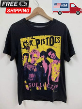 Sex Pistols Band Shirt, Short Sleeve Black Cotton T-shirt, Size S to 5XL