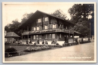 Bern 1928 Postcard Chalet Berner Oberland SAFFA Swiss Exhibition for Womens Work