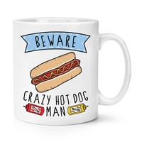 Beware VerrüCkte Hot Dog Mann 284Ml Becher Tasse Fast Food Lustiger Witz Chili