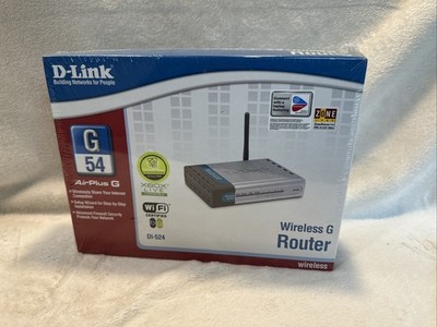 D-Link DI-524 54 Mbps Wireless Internet G 4-Port 10/100 Router New Sealed 
