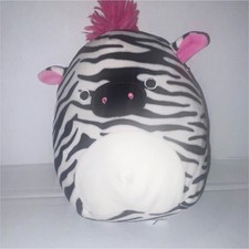 Squishmallows Zebra Plush Large 2019 White Black Pink Washable