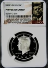 2009 S SILVER Kennedy Half Dollar Proof Perfect NGC PF 69 UC Ask Not Label *5472