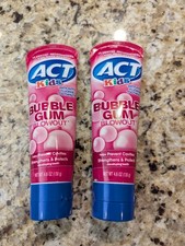 ACT 2 Pack Kids Anticavity Fluoride Toothpaste Bubble Gum Blowout 4.6 oz each 1.09 per gallon