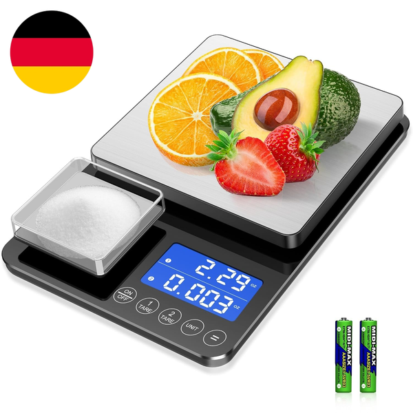 KüChenwaage Digitale Mit Lcd-Display Und Tara-Funktion, PräZise 1G Messung Zum B-image