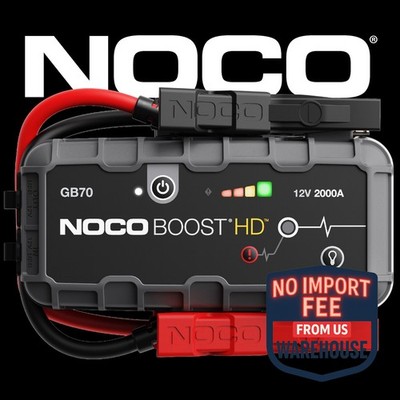 NOCO Boost HD GB70 2000A 12V UltraSafe Portable Lithium Battery Jump Starter  