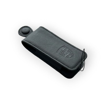Porsche Leather Car Key Case Pouch Cover Protector Cayman Macan 911 Black