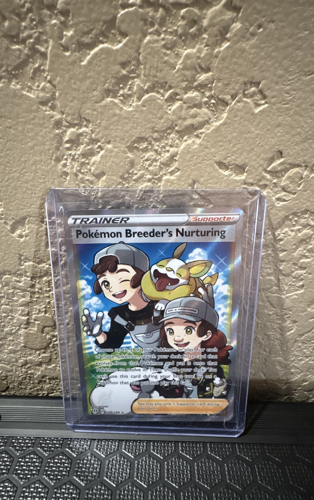 Pokemon Breeder's Nurturing (Full Art) 188/189 Swsh03: Darkness Ablaze Holo