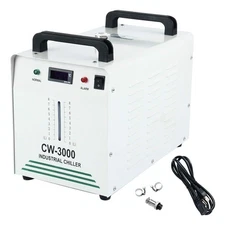 110V Industrial Water Chiller 9L Capacity CW-3000 Thermolysis Type Cooling Ch...