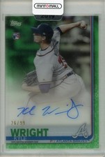 2019 Topps Clearly Authentic Kyle Wright Auto Green RC /99 Braves