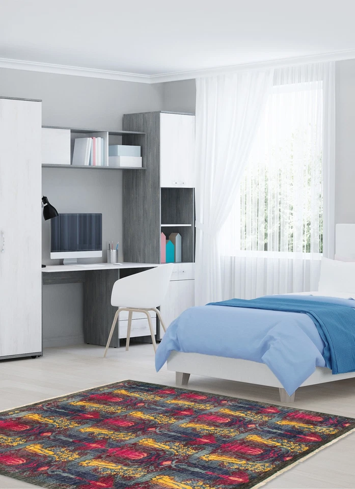 4'0" x 4'2" Hand Knotted Area Rug Traditional Oriental Wool Carpet - Image 2 of 4