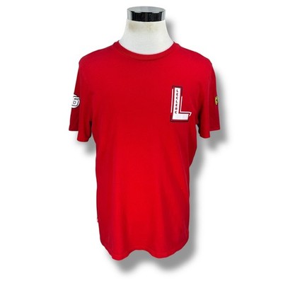Stichd Scuderia Ferrari Race Team Charles Leclerc #16 T-Shirt Men's Large Red