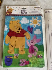 Winnie the Pooh Giant Prismatic Stickers Vintage Sandylion 1990  s