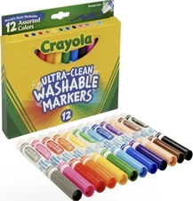 Crayola Markers (12 Count), Washable Markers for Kids, Assorted Colors 6 PACK
