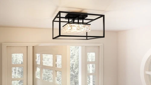 Dazzle LED Semi-Flush Mount in Matte Black - Picture 7 of 7