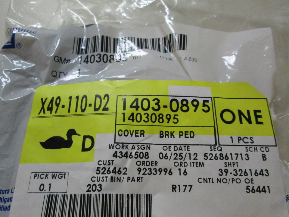 Pastilla de pedal de freno Chevrolet S10 Xtreme Blazer Extreme Sonoma 1982-2003 14030895 Foto 2 de 2