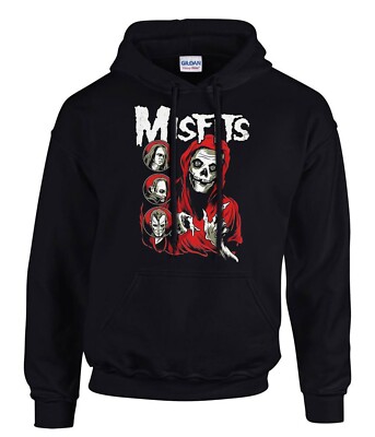 Misfits Logo Rock Music Hoodie Kapuzenpullover Schwarz -31080 -SW