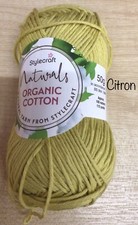 50g Ball Stylecraft Naturals Organic Cotton D/K Wool/Yarn for Knitting/Crochet