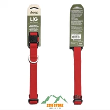 Jeep Red Slick Rock Rubber Dog Collar Ultra Strong Waterproof Size L 18-26” New