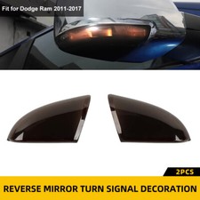 Smoked Door Mirror Blinker Guards Turn Signal Light Covers For Dodge Ram 2011-17