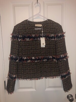 tory burch tweed trim cardigan