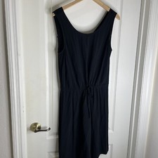 Bit & Bridle women’s sleeveless black drawstring waist Midi length dress size...