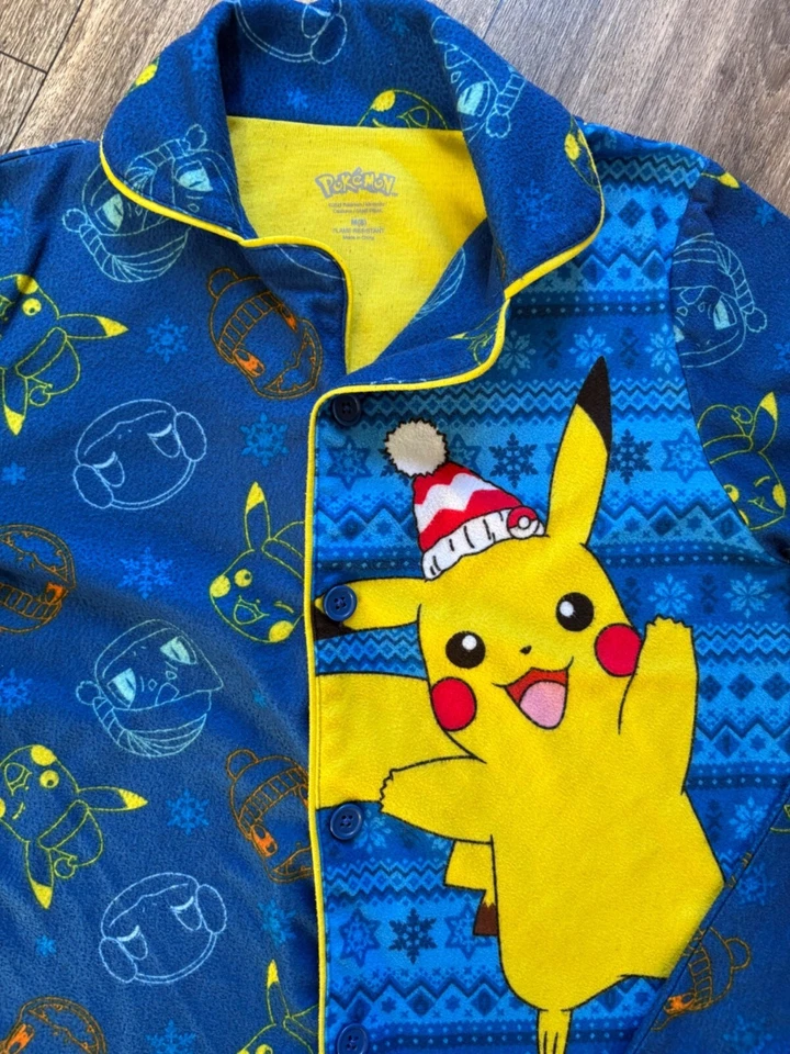 CONJUNTOS DE PANTALONES DE PIJAMA DE FRANELA PARA NIÑOS TALLA 8 LOTE MIXTO POKEMON DINOSAURIO MICKEY MOUSE Foto 3 de 4