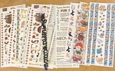15 Sheets of Cat Stickers- Some Duplicates- Diff Brands-Some 3-D- Some Cutouts