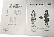 2 Vintage 1980 Doll Patterns Suits  Hat  Dresses, Coat, Guimpe,  Chemise 3