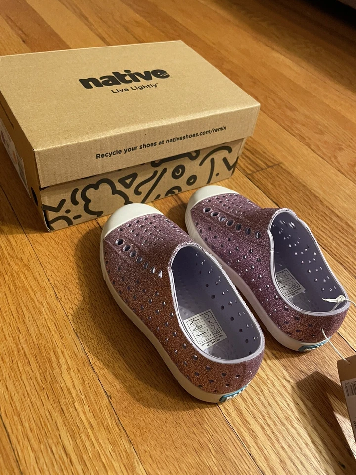 NWT Native Jefferson Sneaker Slip On Water Shoes Toddler Slip On Purple Size C8 - Image 2 of 4