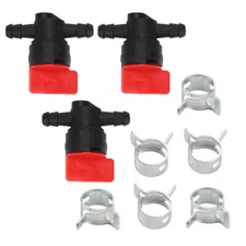 3X 1/4" in Line Fuel Gas Shut Cut Off Valve for 494768 698183 Lawnmower
