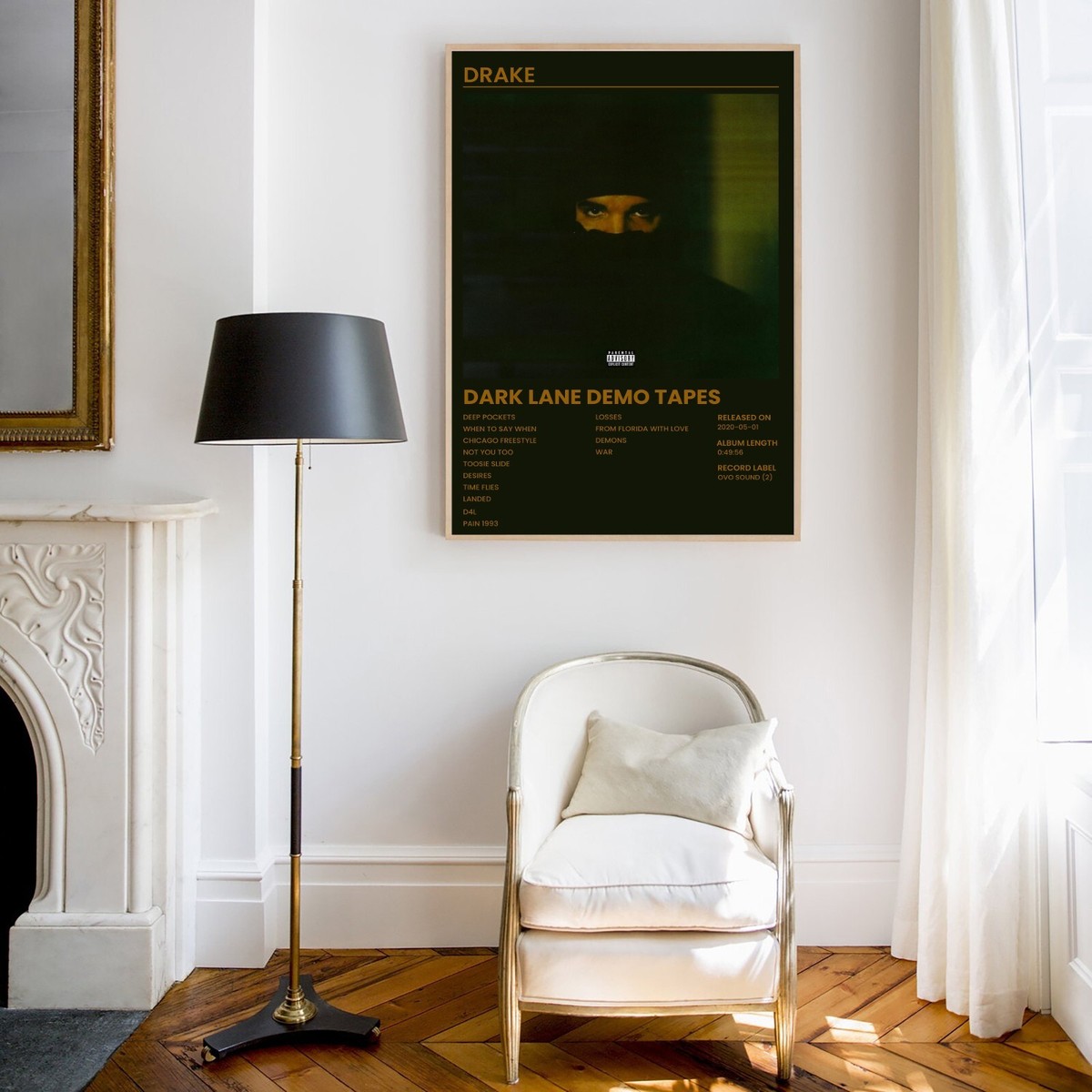 Drake - Dark Lane Demo Tapes Album Cover Autographed Art Poster