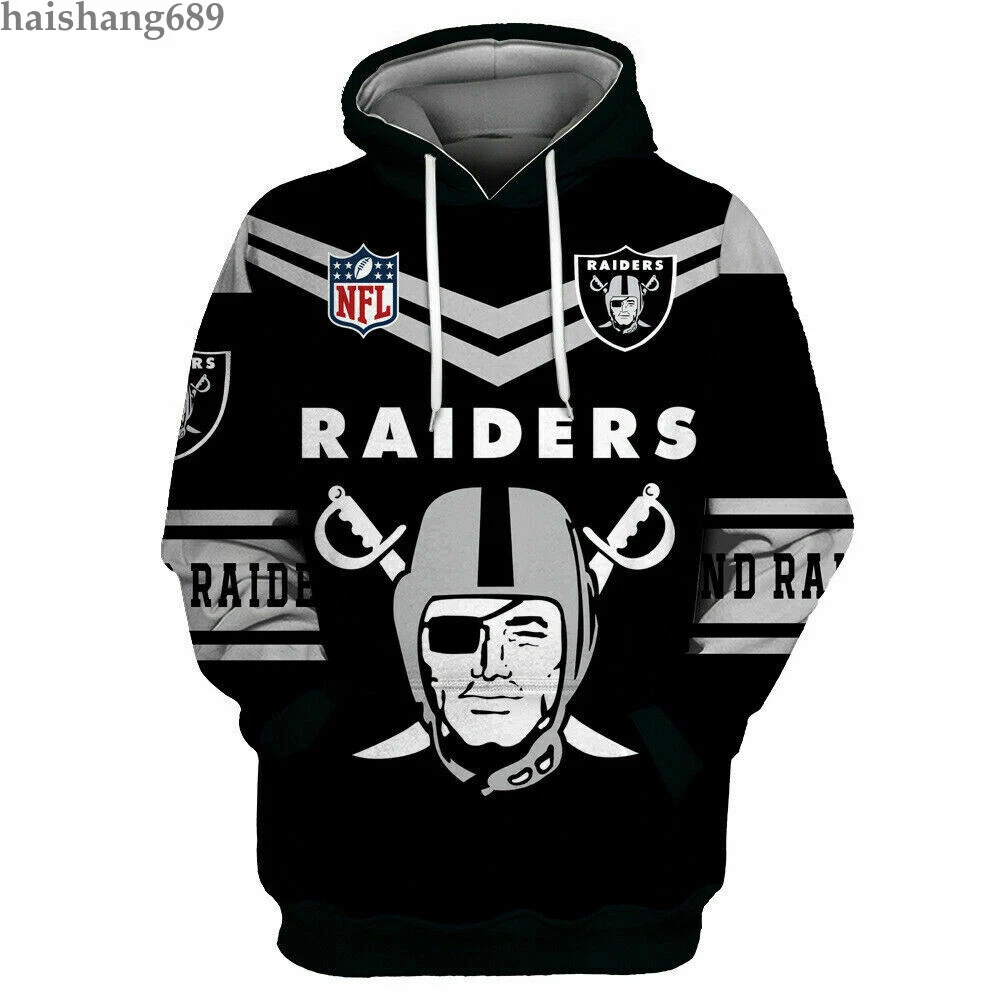 Las Vegas Raiders Hoodies Men's Casual Jacket Hooded Sweatshirts  Sports Pullover